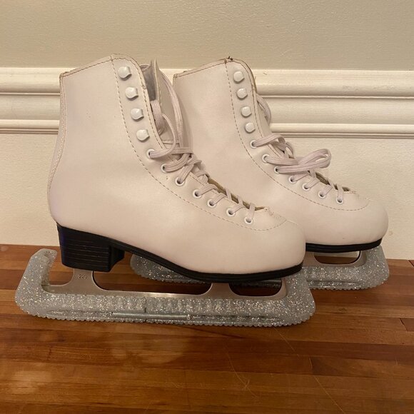 Ice Skates White Ice Figure Skating Shoe by American Athletic Girls Youth Size 5 - Picture 5 of 15